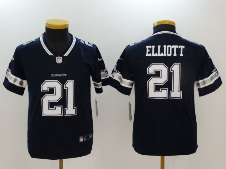 Youth Dallas Cowboys 21 Elliott Blue Nike Vapor Untouchable Limited NFL Jerseys